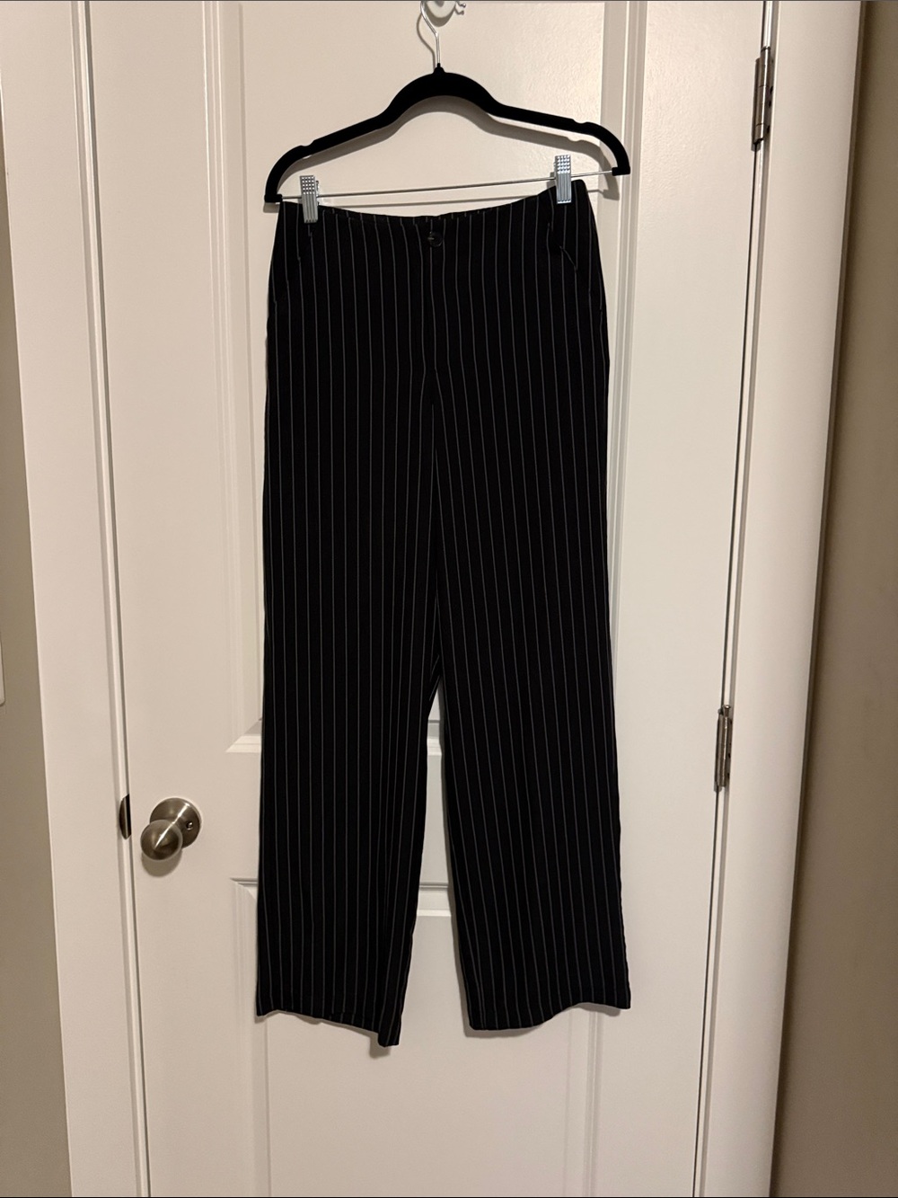 a new day Black Pinstripe Wide-Leg Pants
